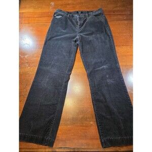 Talbots Pants 12 Petite Signature Boot Corduroy Stretch Casual Classic Black